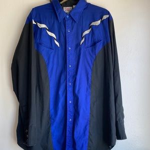 Vintage Ely Diamond Snap Down Western Shirt